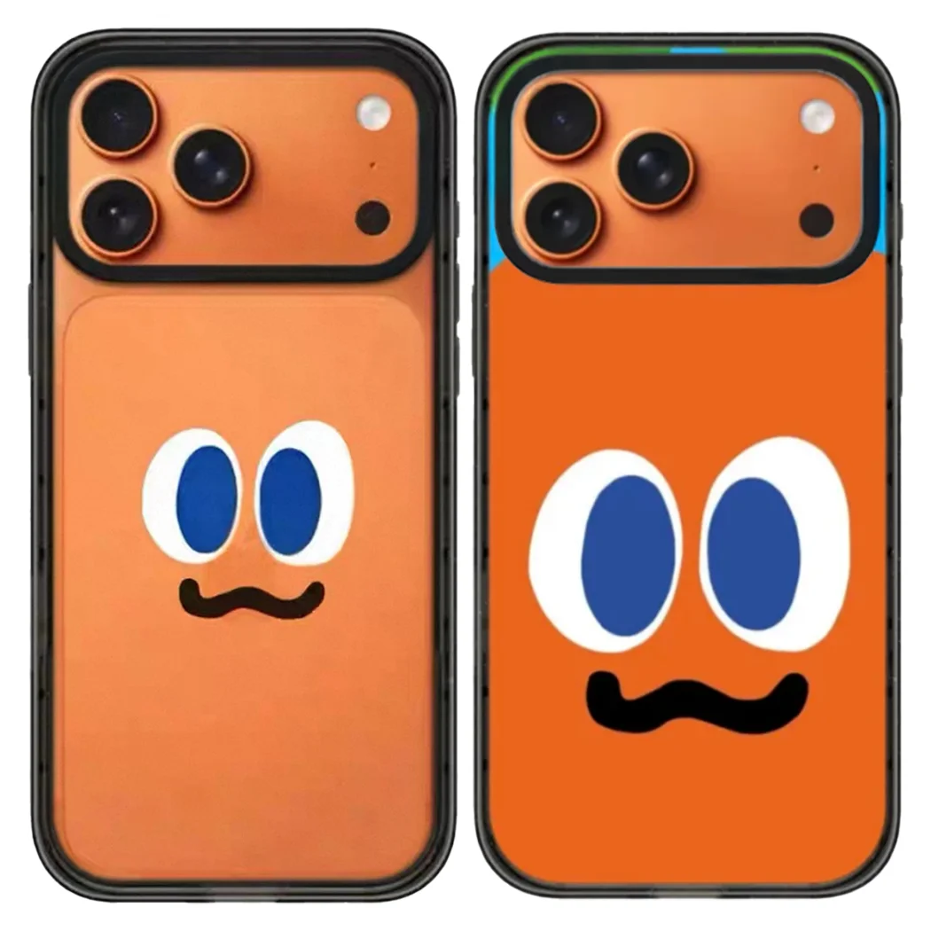 

Big Eyes Acrylic Black Border Magnetic Case: Compatible with iPhone 17 16 15 14 13 12 Pro Max 17 Air