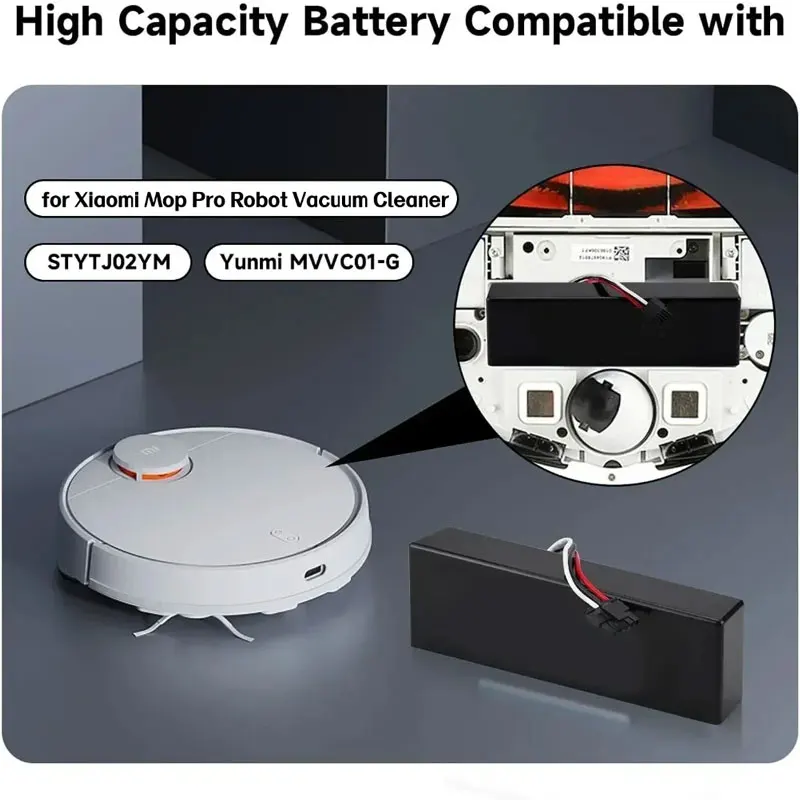 

Li-ion Battery for Xiaomi Mijia Mi Robot Vacuum-Mop 2S /Mop P Sweeping and Cleaning Robot,18650 4S1P 14.4V 3500mAh STYTJ02YM