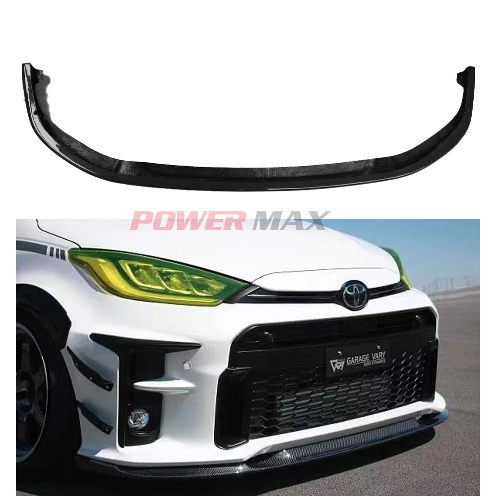 For Toyota GR Yaris GR4 Carbon Fiber Front Bumper Lip Car Accessories Vary Style Front Spilitter