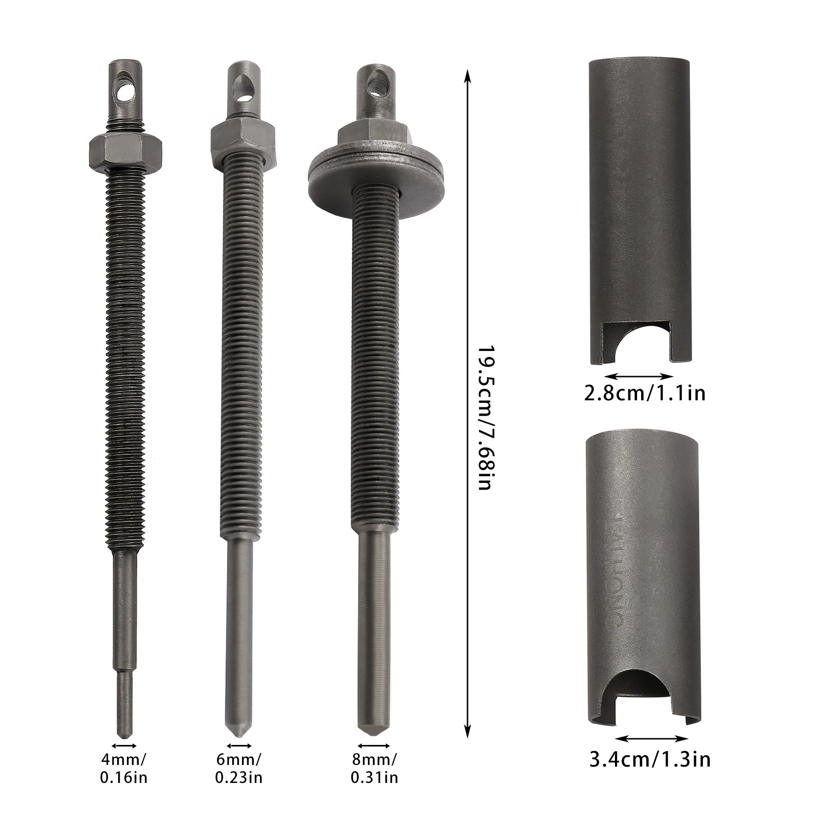 Estrattori per cuscinetti per moto da 8 pezzi Kit di attrezzi per la rimozione dei cuscinetti interni del motociclo da 9-30mm Kit di estrattori per cuscinetti interni