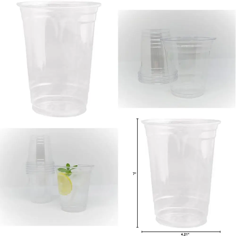 

Одноразовые прозрачные пластиковые холодные стаканчики из ПЭТ, емкость 32 унции, оптовая упаковка по 500 штук для обслуживания напитков