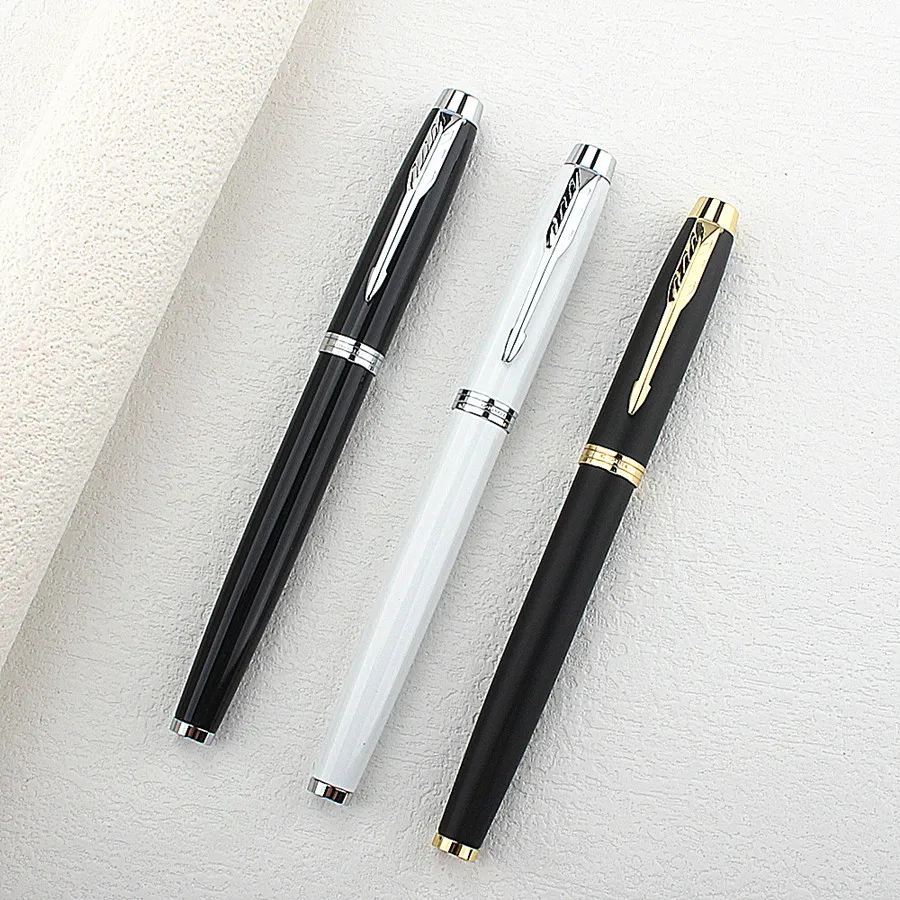 

Retro Matte Black Metal Fountain Pen 0.7MM Nib, Office Business School Pen Writing Gift Pen