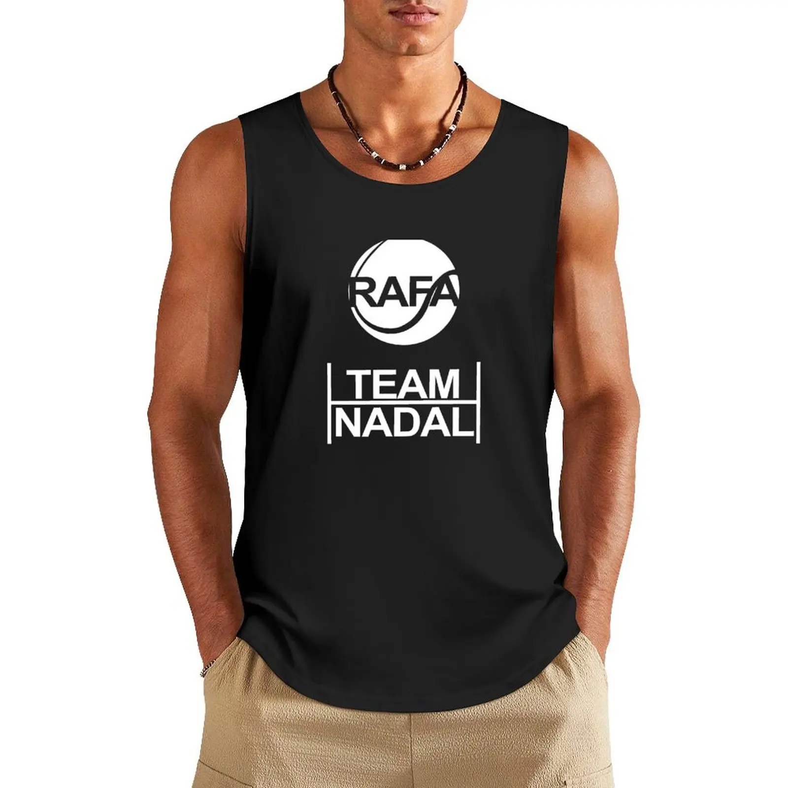 Team Nadal Rafa Tennis Ball design Tank Top gym top gym training accessories t-shirts for Men's gym Men's clothes