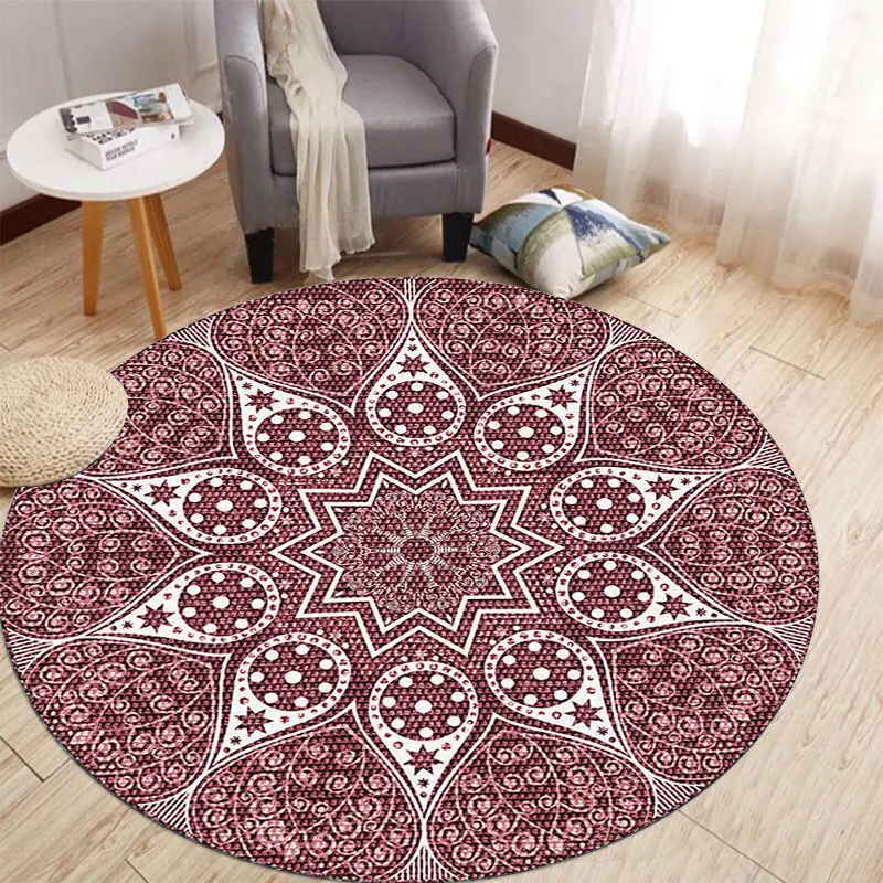 Home decoration simple style living room bedroom mat anti-slip  yoga  round carpet door  porch  tapete redondo