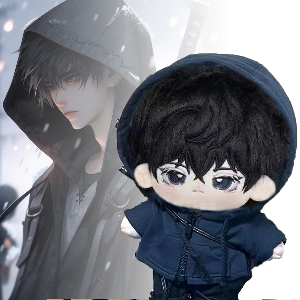 The Lost Tomb Zhang Qiling Attribute Genuine Cotton Dolls 20cm Handsome Boy Kylin Tattoo Plush Puppet Toys for Kids Adults Gifts