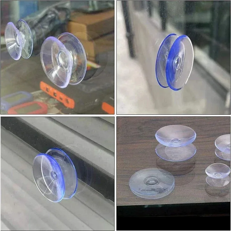 10/100PCS Double Sided Suction Cup PVC Vacuum Non-slip Clear Sucker Pad for Glass Car Window Fixed Sucker Pads Table Holder