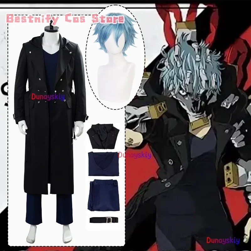 

CosplayAnAnime Mens Cosplay Shigaraki Tomura Costume Trench Cloak Jacket Mens Suit Uniform Anime Outfits Wig Shoes Prop Role-pla