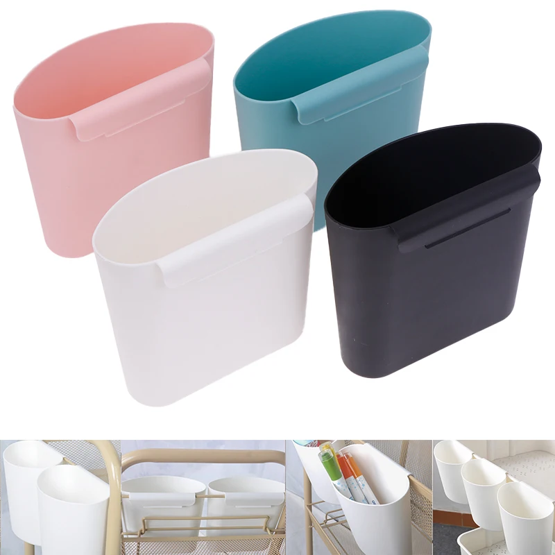 Household Back Hanging Plastic Storage Basket Kitchen Bathroom Mini Organizers Small Things Portable Storage Box Container