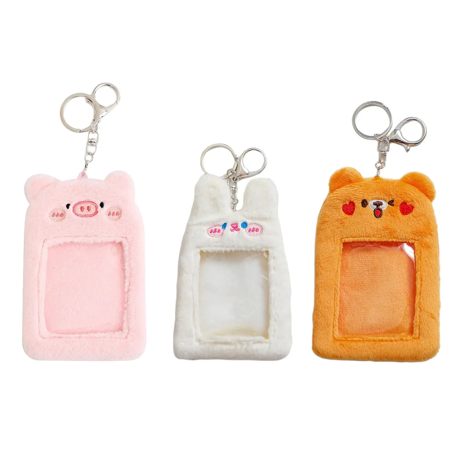 

Portable Case ID Card Cover Plush Cute Plush Photocard Holder for Football Cards