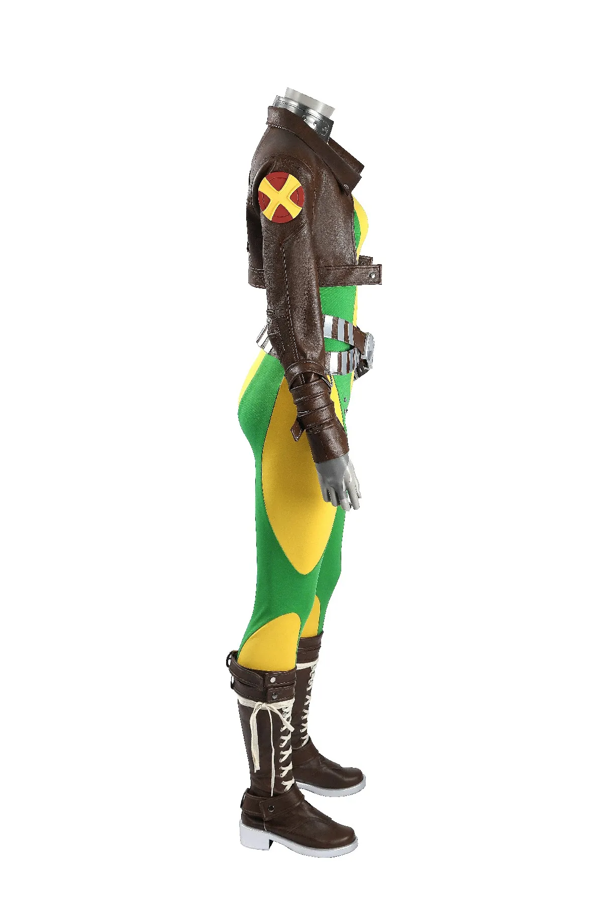 Rogue Cosplay Costume Rivals Halloween Jacket Coat Belt Jumpsuit Suit view 4