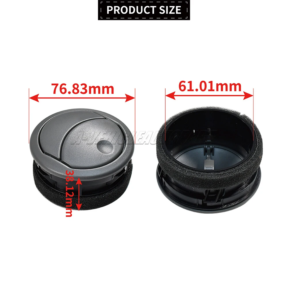 735442827 735362554 グレーダッシュボードエアベント交換グリル車フィアットパンダ MK2 169 2003-2012 AC エアディフューザーノズルトリム