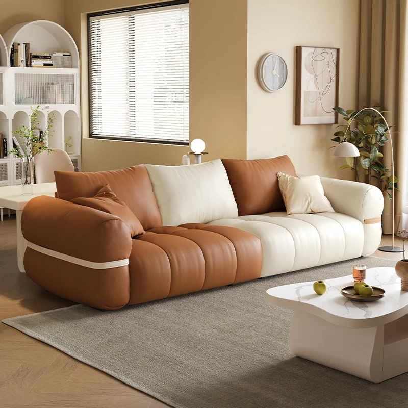 

Luxury Garden Living Room Sofas Leather Designer Lounge Meditation Sofas Individual Minimalist Divani Soggiorno Furniture Modern