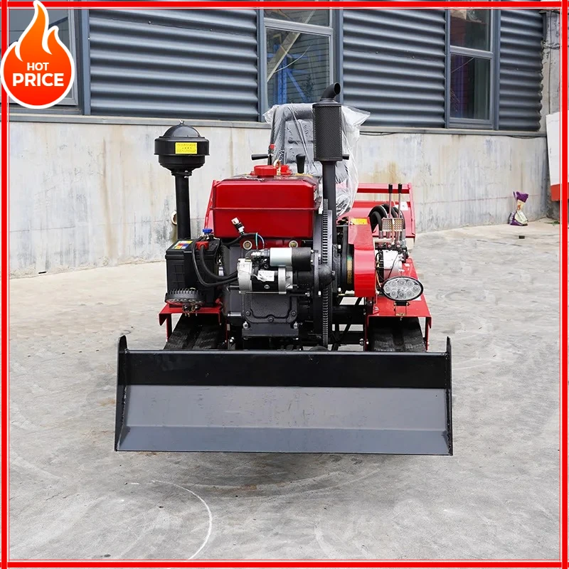 الآلات الزراعية 25hp 35hp 80hp 100hp 120hp جرار مجنزرة الحراثة الدوارة المزارع للجرار