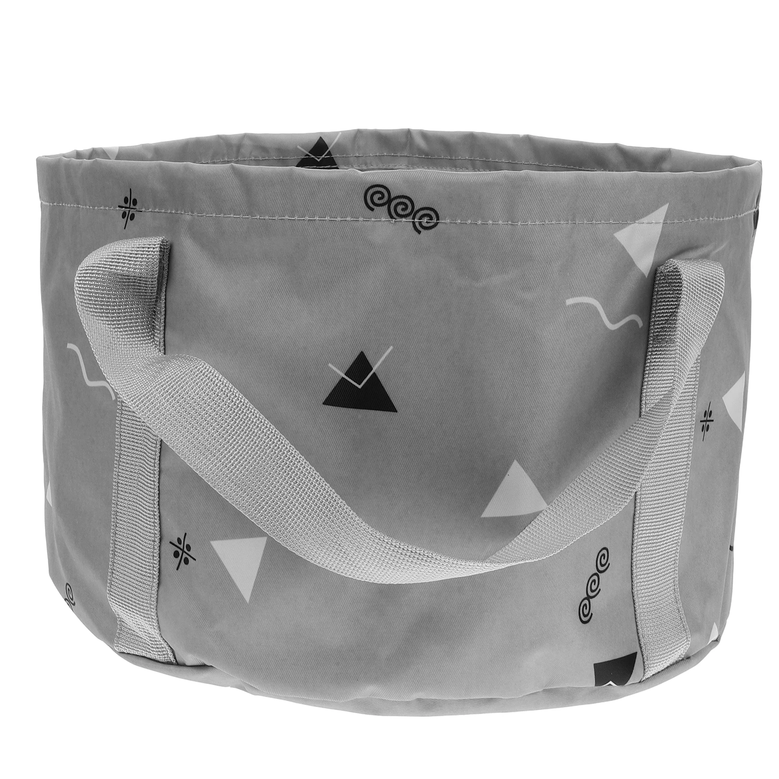 

Portable Collapsible Bucket Foldable Washing Basin for Foot Bath Gray Triangle Lightweight Camping Water Container Hiking