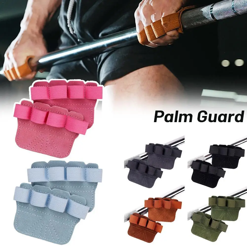 PU Leather Gym Gloves Grips Anti-Skid Weight Power Belt Lifting Pads Deadlift Belt Workout Fitness Gloves Palm Protection