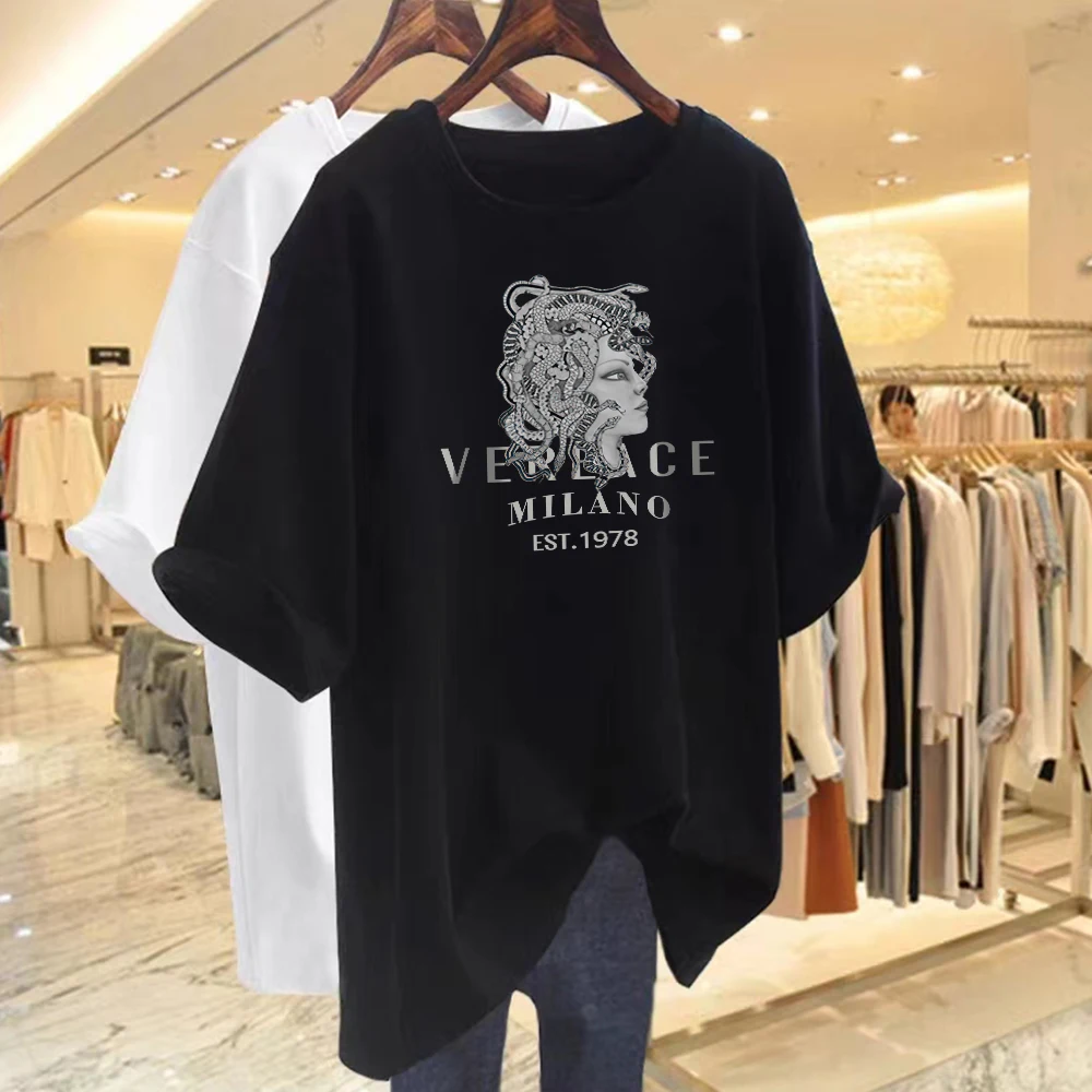 Casual T Shirt Woman Clothing Cotton Oversized Men Short Sleeve Tops Soft Breathable Summer Tees Fashion Daily Blouse Streetwear