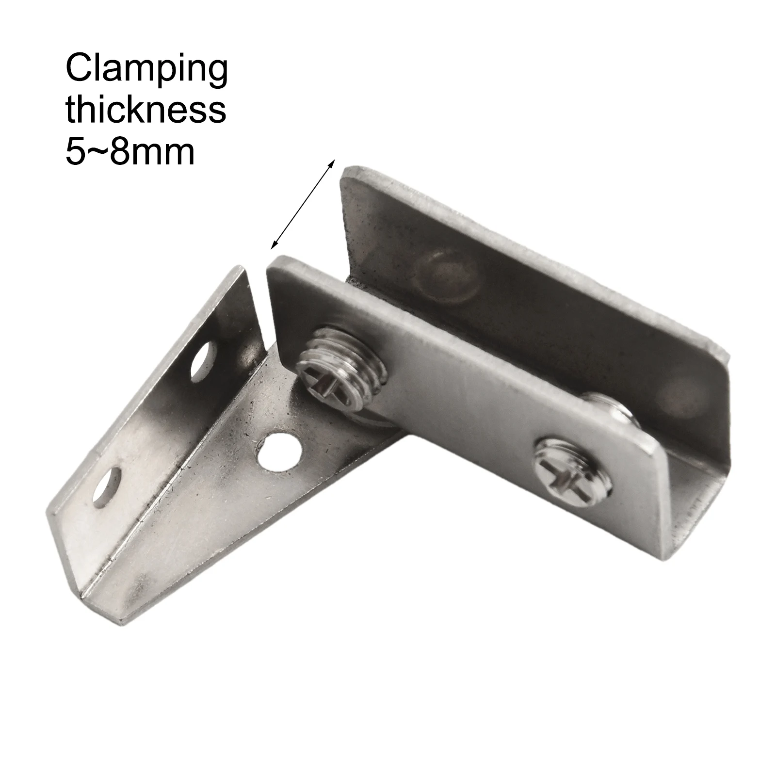 Clips Glass Hinges For Bathroom Magnetic Stainless Steel 2pcs 43.5x40mm Accessories Cabinet Door Hardware High Quality