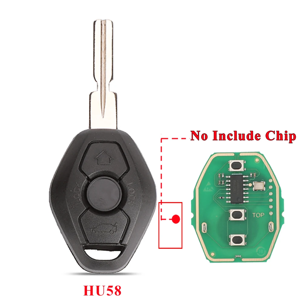 Jingyuqin EWS Sytem Auto Remote Key für BMW E38 E39 E46 X3 X5 Z3 Z4 1/3/5/7 Serie 315/433MHz ID44 Chip Keyless Entry Transmitter