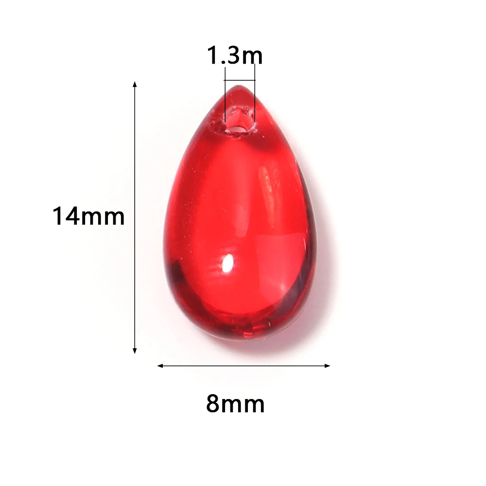50 Stück/Lot Wassertropfenförmige Tschechische Glasperlen, Lampwork-Perlen für Schmuckherstellung, DIY-Halsketten, Haarnadeln, Anhänger und Zubehör – Detail 1