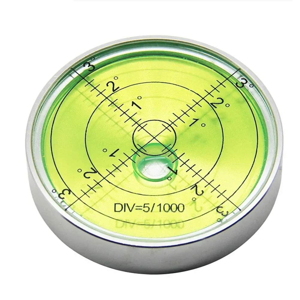 1pc Precision Metal Circular Level Bubble Spirit Level Bubble Magnetic Spirit Levelmetal Horizontal Bubble Round Level Measureme