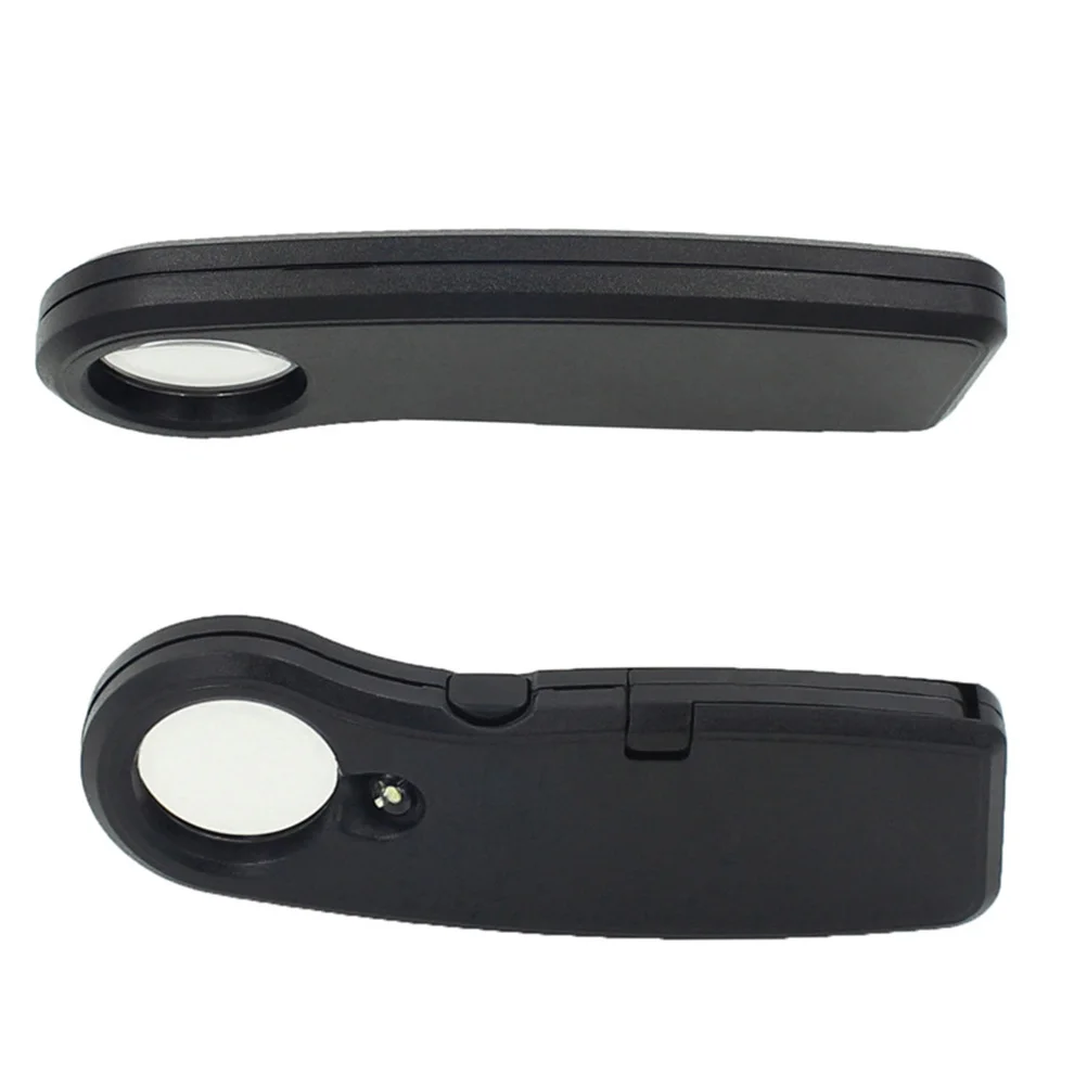 

1Pcs LED Magnifier Portable Handheld Magnifying Glass Black for Jewelry Identification Text Reading Includes 2 Batteries
