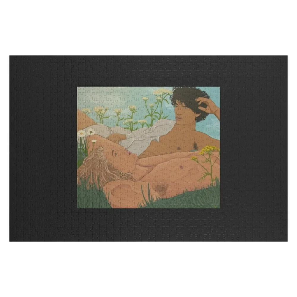 

Achilles and Patroclus on Pelion Active Jigsaw Puzzle Custom Name Wood Wooden Decor Paintings Personalized Child Gift Puzzle