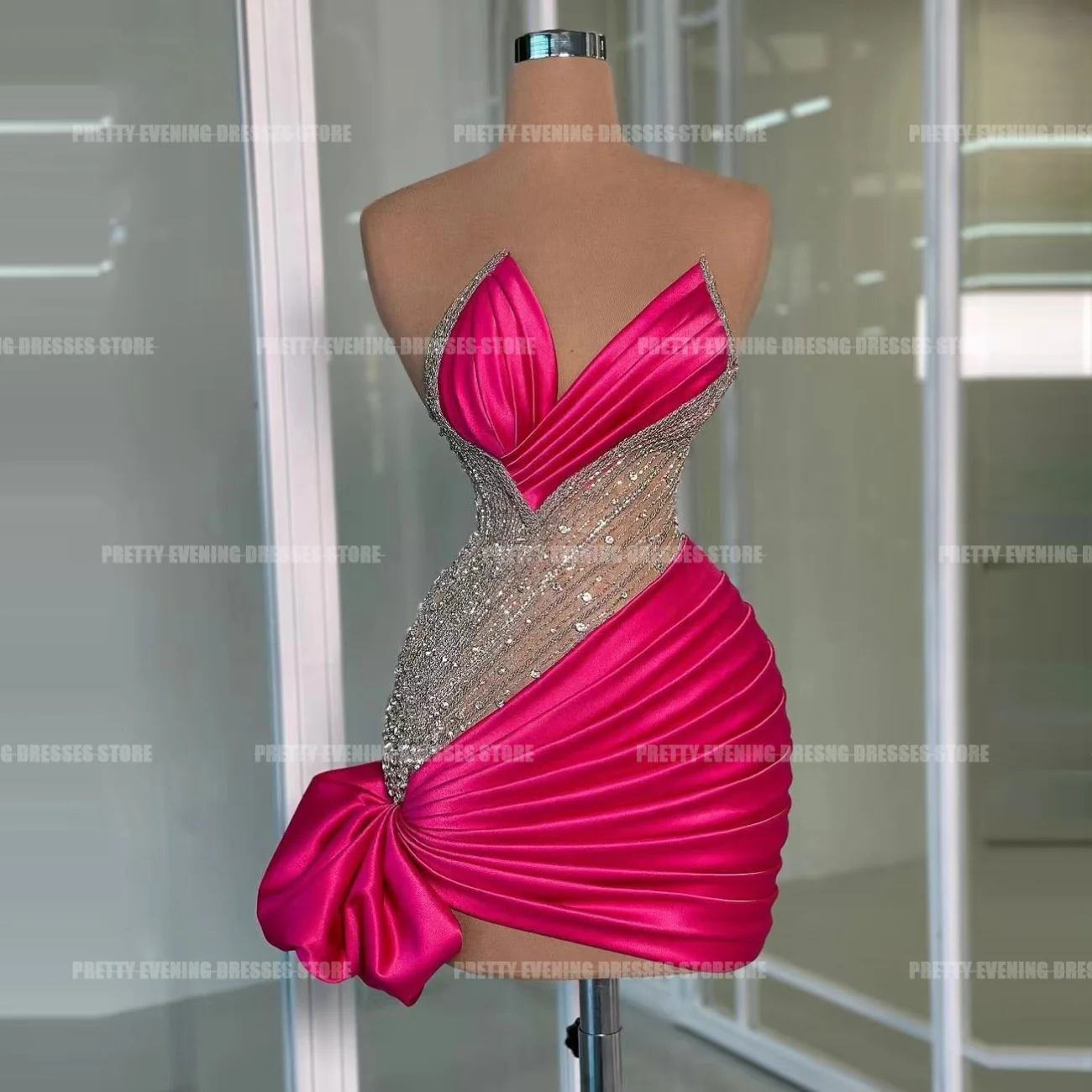 Luxury Exquisite Cocktail Dresses Mermaid For Woman Sexy V Neck Sparkling Mini Skirt Party Prom Gowns Graduation Customized 2025