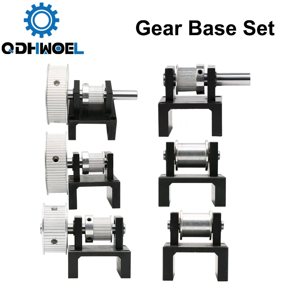 

QDHWOEL Gear Base Set Machine Mechanical Parts for Co2 Laser Engraving Cutting Machine