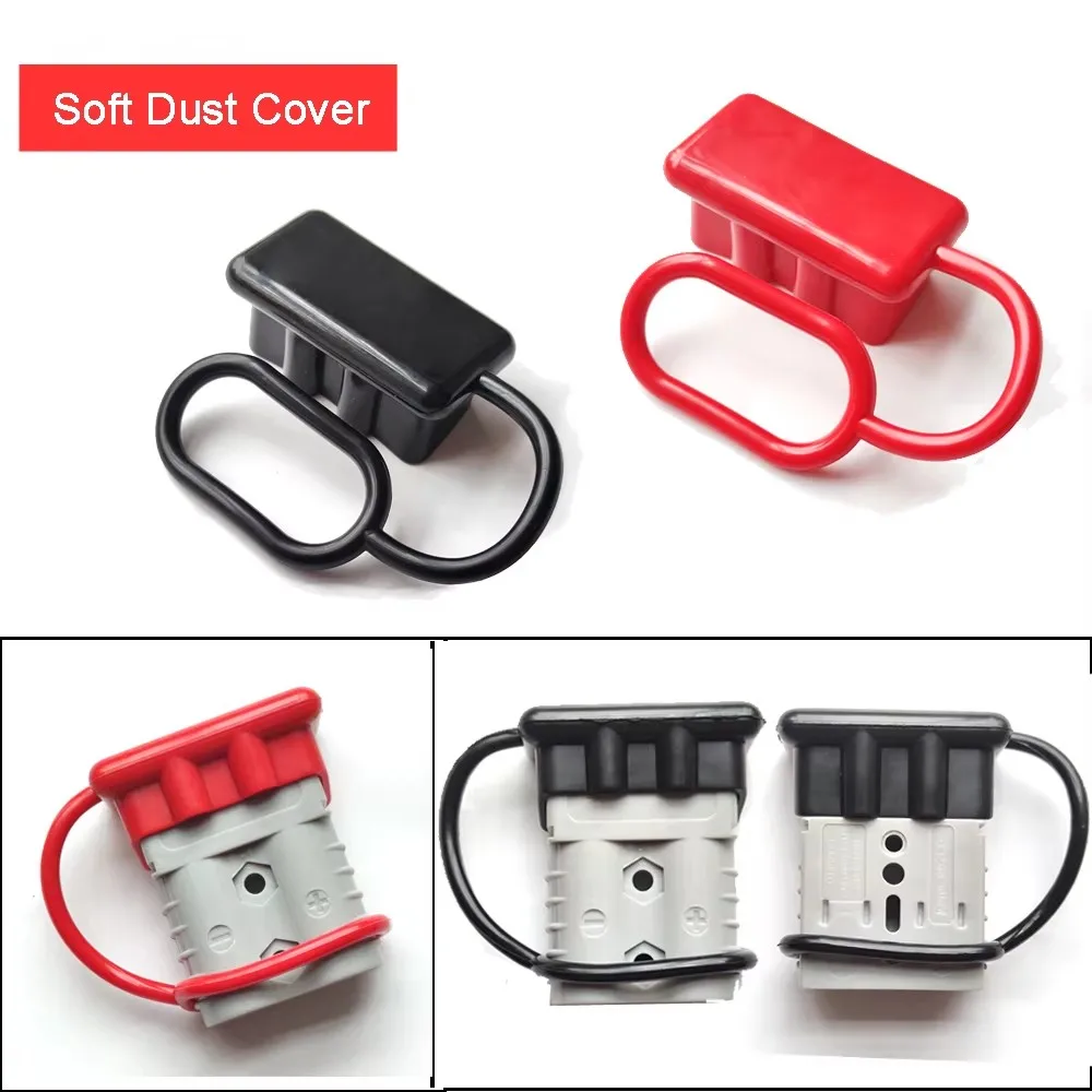 50A 120A 175A 350A Double Pole with Copper Contact Power Connector Accessories Handle Soft Rubber Dust Cover Mount Bracket Panel