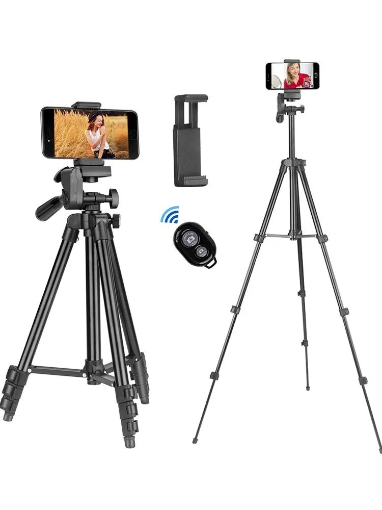 Trépied Portable pour téléphone, trépied d'appareil photo léger avec Bluetooth, support de téléphone à distance pour Selfie, pour téléphone, photographie vidéo