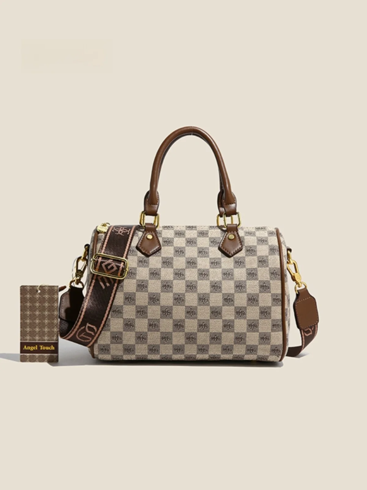 Bolsa de Ombro CITEX LV em Formato de Almofada, Estilo Moderno Neutro, Alça ia, Bolsa Casual sex com F de Zíper e ...