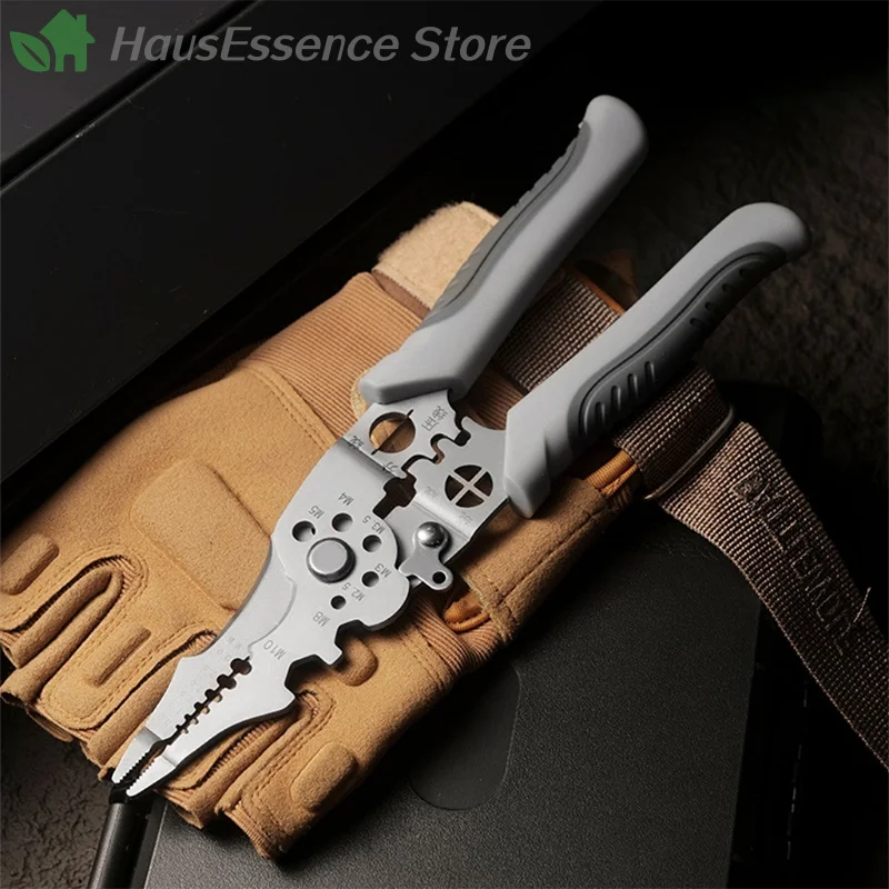 ※to Easy Use Multifunctional Wire Stripper Cord Cutter Pliers Non-slip Heavy-duty Decrustation Electrical Pulling