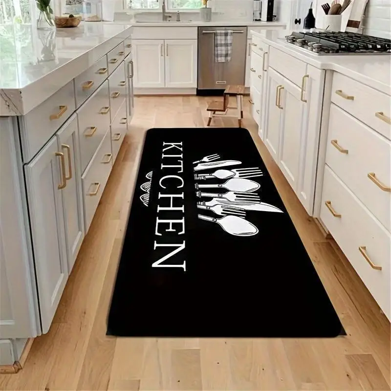 VIKAMA 1/3 Pieces Kitchen Carpet, Corridor And Balcony Long Strip Carpet, Anti-Slip Entrance Hall Door Mat, Home Decoration