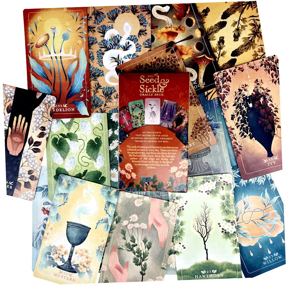 The Seed Sickle Oracle Deck Tarocchi Carta Profezia Divinazione Mazzo Festa in famiglia Gioco da tavolo Fortune Telling