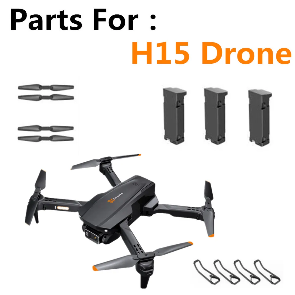 H15 Drone Bateria Acessórios, 3.7V, 1800mAh, 3600mAh, Lâmina de hélice, Peças sobressalentes originais