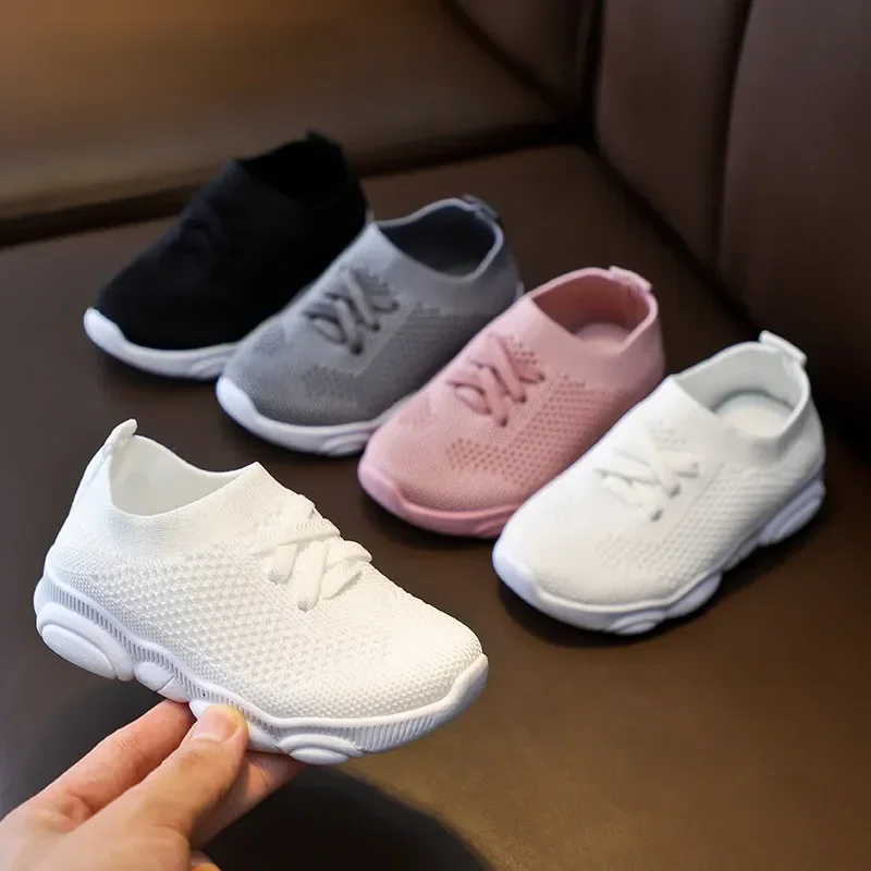 

New 2024 Children's Shoes for Girls Sneakers Baby Boys Sport Casual Shoes for Kids Mesh Breathable Toddler Sneakers Slip-on Shoe