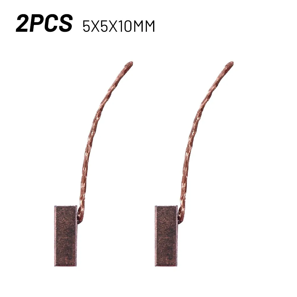 2pcs Carbon Brushes 5x5x10mm Graphite Brush Wiper Climate Auxiliary Water Pump For Electric Hammer Angle Grinder Replacement