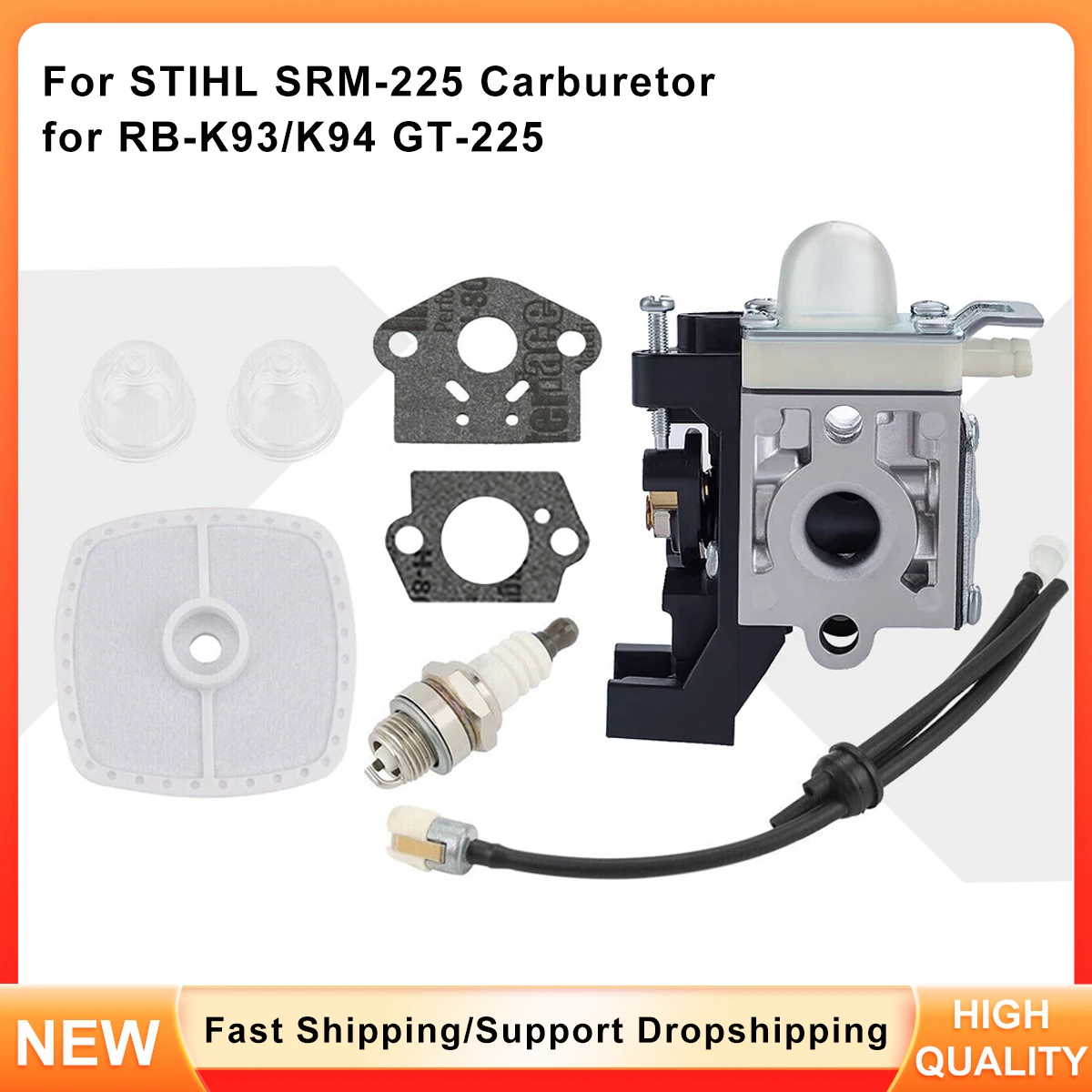 

Replacement Carburetor Kit A021001690 for Echo GT-225 PAS225 PE225 SRM-2, Replaces RB-K93 K94