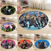 Fortnites Round Mat Fortress Night Carpet 3D Rugs Print Bathroom Kitchen Carpet House Doormat LivingRoom Non Slip Mat Bath Rug