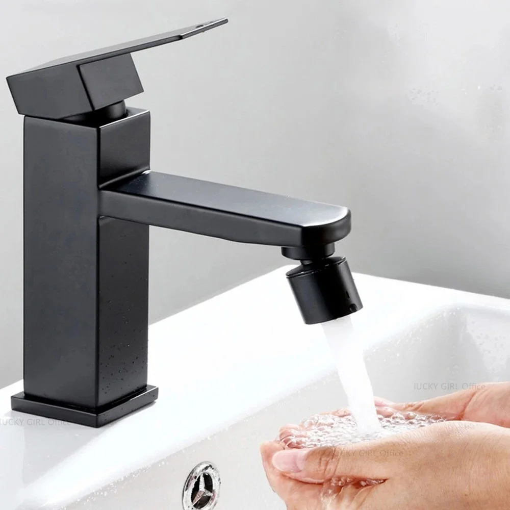 Brass New 2 Mode Washbasin Faucet Nozzle 360° Rotary Splashback Faucet Aerator Kitchen Sink Pressurized Faucet Aerator Bubbler