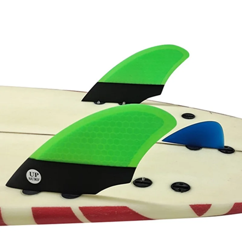 Twin Fins+Small Fin 3pcs/set Thruster Fins UPSURF FCS KEEL FINS Side Fins+ Central Fin Surfboard Fins Quilhas Tri Fins