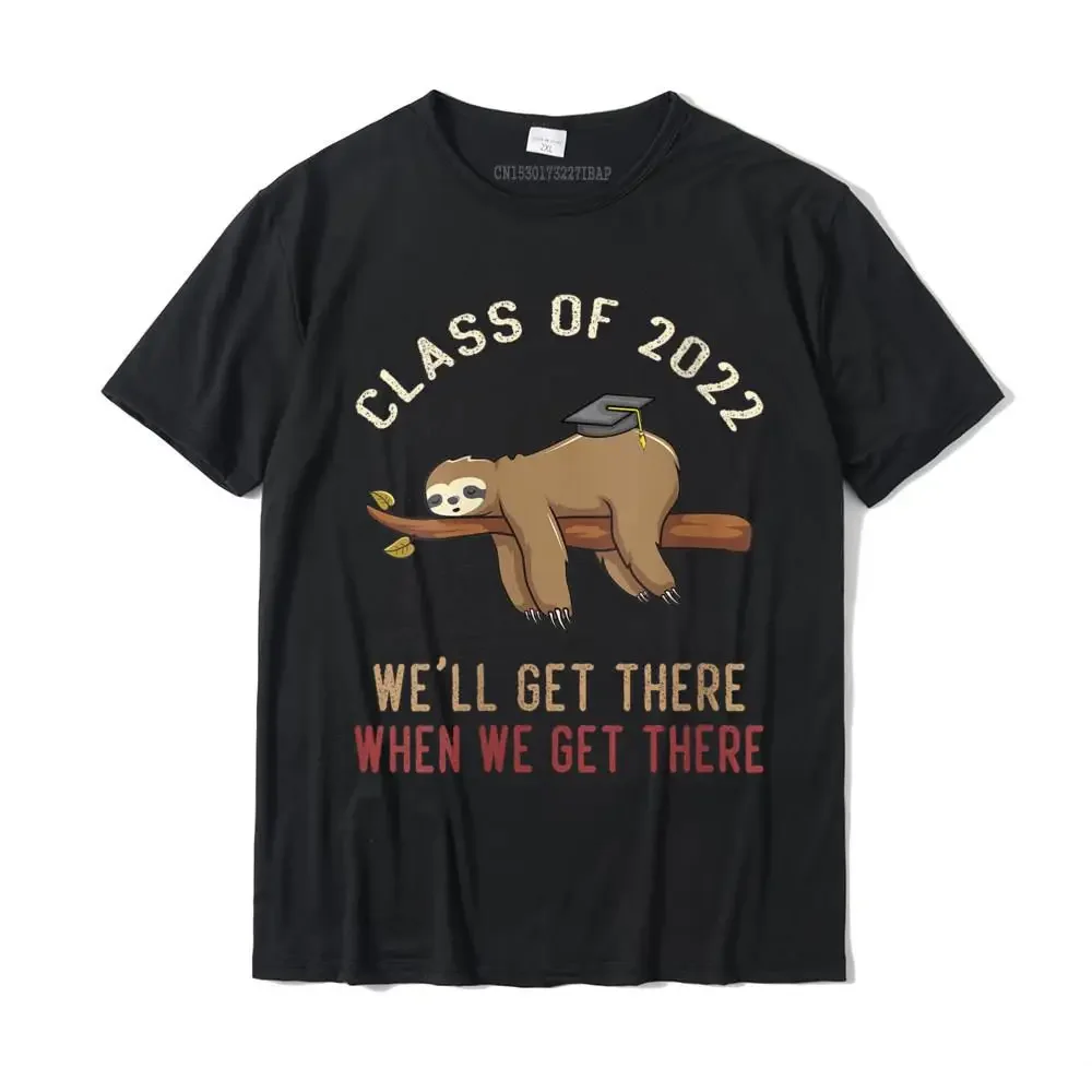 Womens Funny Retro Senior Of 2022 Sloth Cap Graduation T-Shirt Cotton Casual Tops T Shirt Man Tshirts Normal