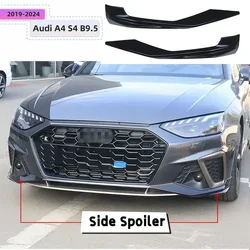 아우디 A4 S4 TDI 세단 아우디 S4 Avant TDI A4 Avant TFSI B9.5 2019-2024 앞 범퍼 사이드 스포일러 스플리터 앞 코너 커버