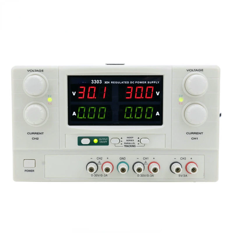 DECCA 3303 30V 3A Adjustable Bench DC Stable Power Supply Voltage Current Stabilization 4 LED display