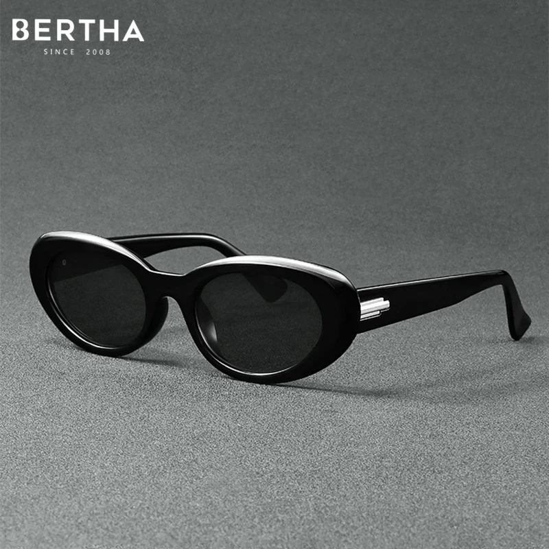 

BERTHA Ruthlessness Oval Sunglasses Advanced Sense Fashion UV Protection Eyeglass Sunscreen Ultraviolet Outdoor Lady Sunglasses