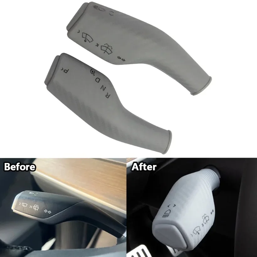 Silicone Turn Signal Wiper Stalk Covers Fit For Tesla Model 3/Y 2017-2023 Car Accessories 1SET