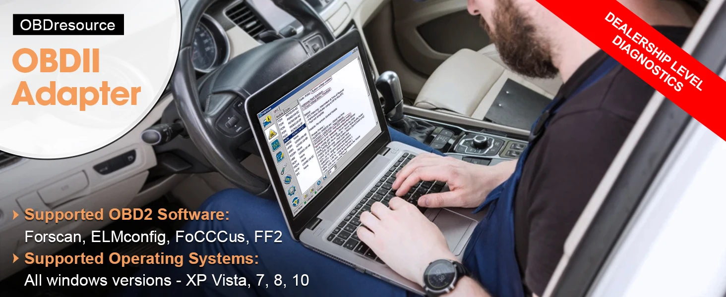OBDResource FORSCan OBD2 USB-Adapter ELM327 V1.5 für Windows CH340 Diagnosegerät mit MS-CAN/HS-CAN-Schalter PIC18F25K80 – Detail 2