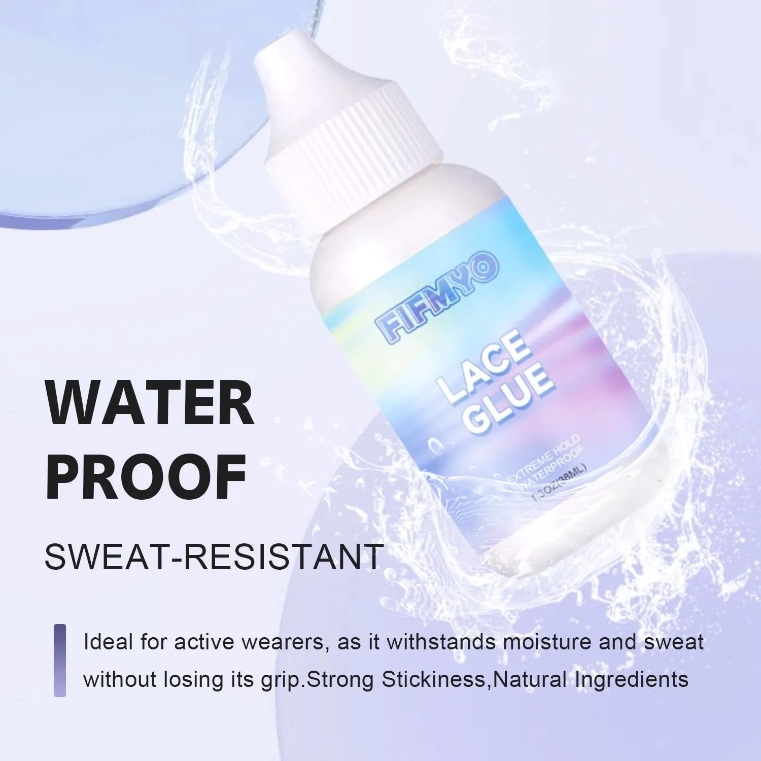 FIFMYO-cola para lace,productos para pelucas,pegamento peluca, pegamento adhesivo de encaje para peluca, 38ML, sujeción extrema, adhesivo de reemplazo de cabello, pegamento adhesivo duradero para sistemas de peluquín