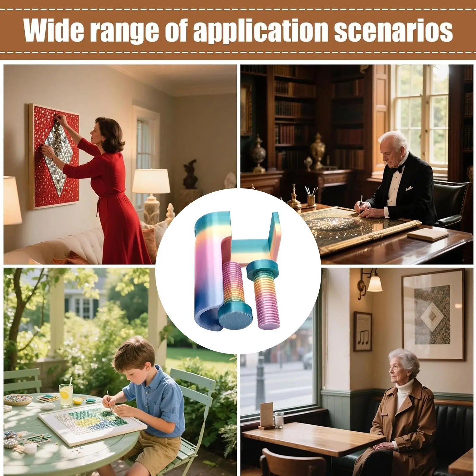 

Зажим для рулона холста со стразами, регулируемый зажим для стола для рисования стразами, принадлежности для крепления рулона краски на холсте