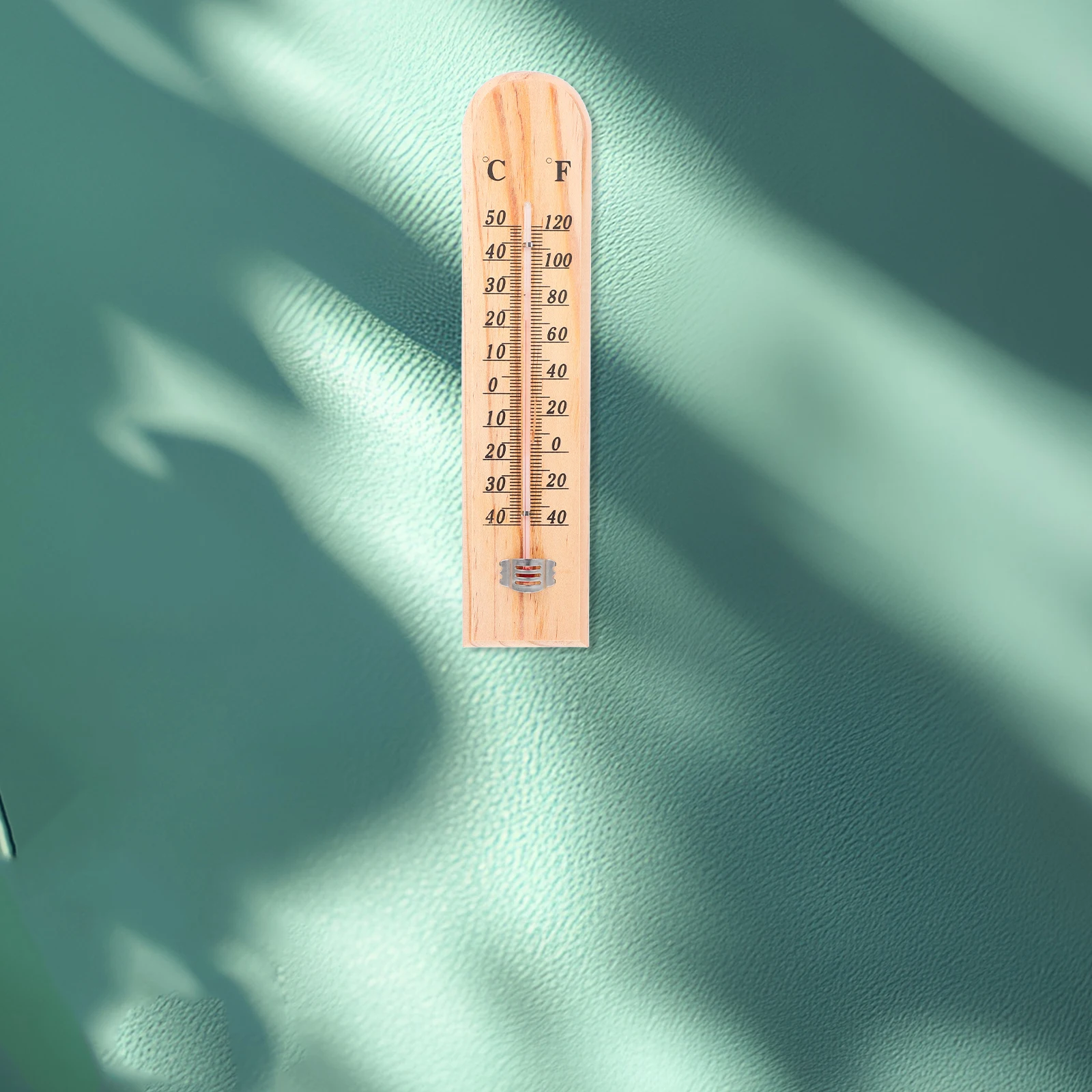 

2Pcs Wood Thermometer for Garage Accurate Indoor Outdoor Temperature Sensor Reliable Analog Weather Station